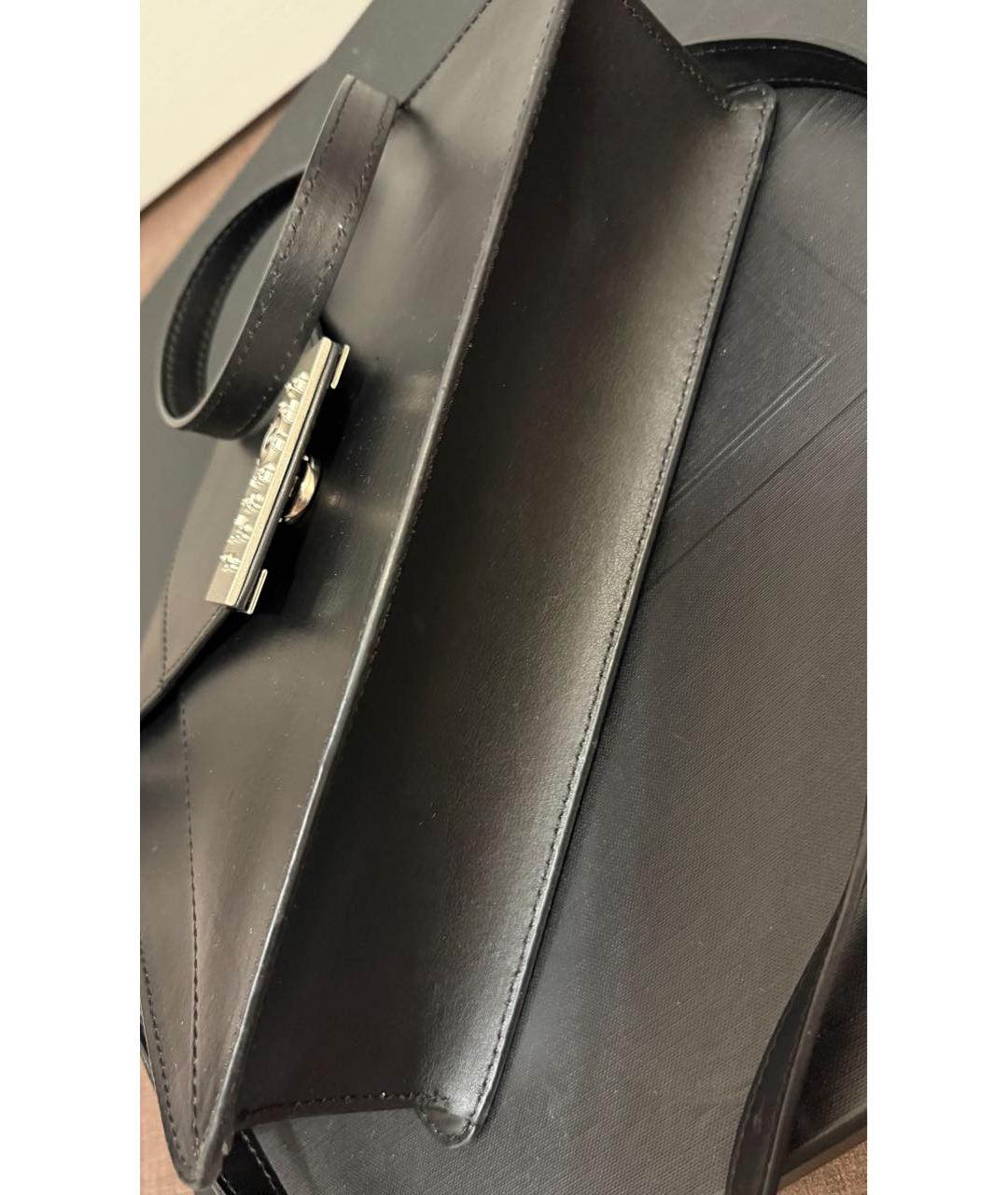 MAISON MARGIELA Черная кожаная сумка через плечо, фото 8