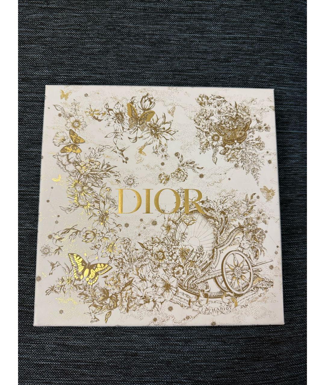 CHRISTIAN DIOR Темно-синий шелковый шарф, фото 6