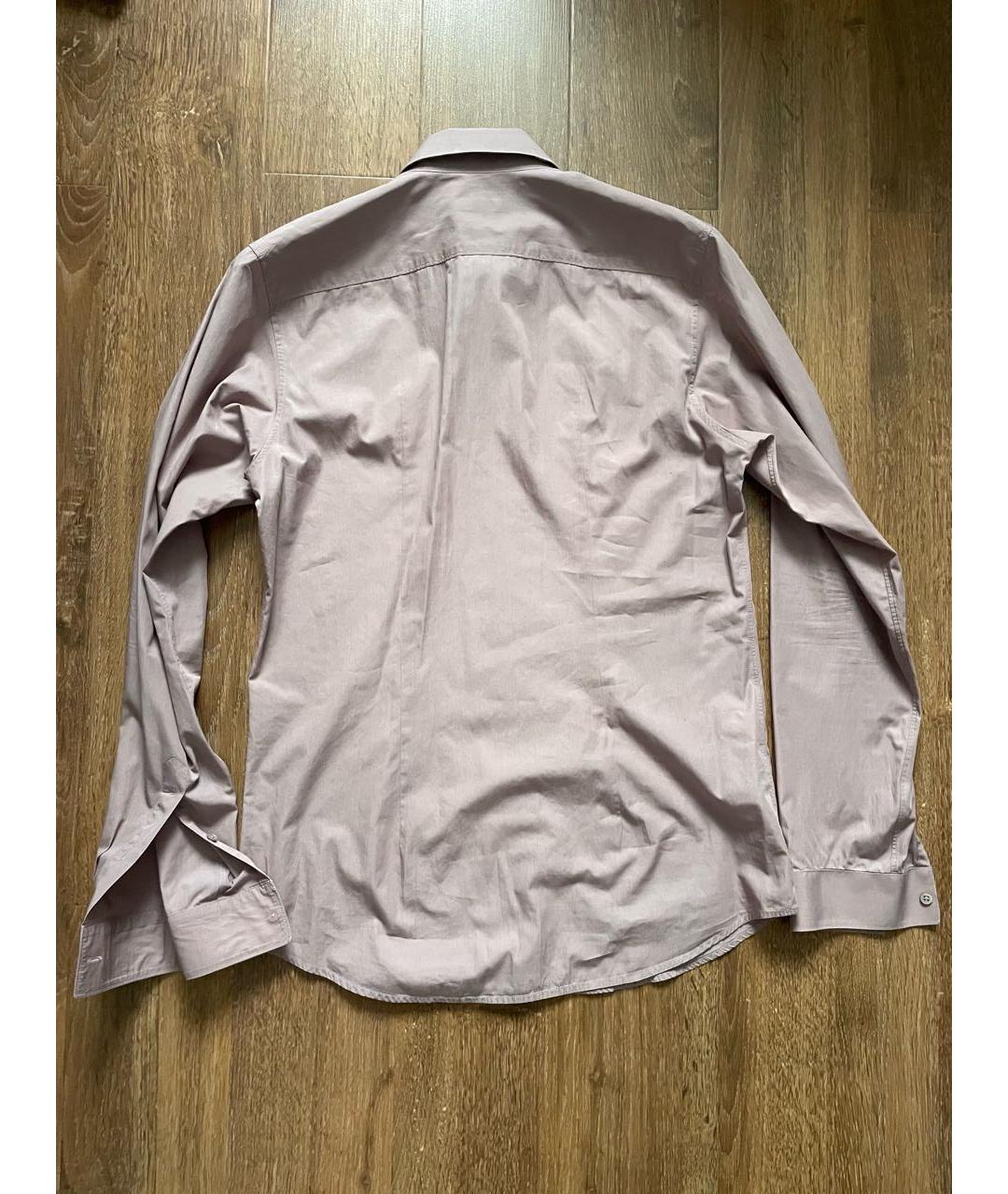 JIL SANDER Розовая хлопковая классическая рубашка, фото 2