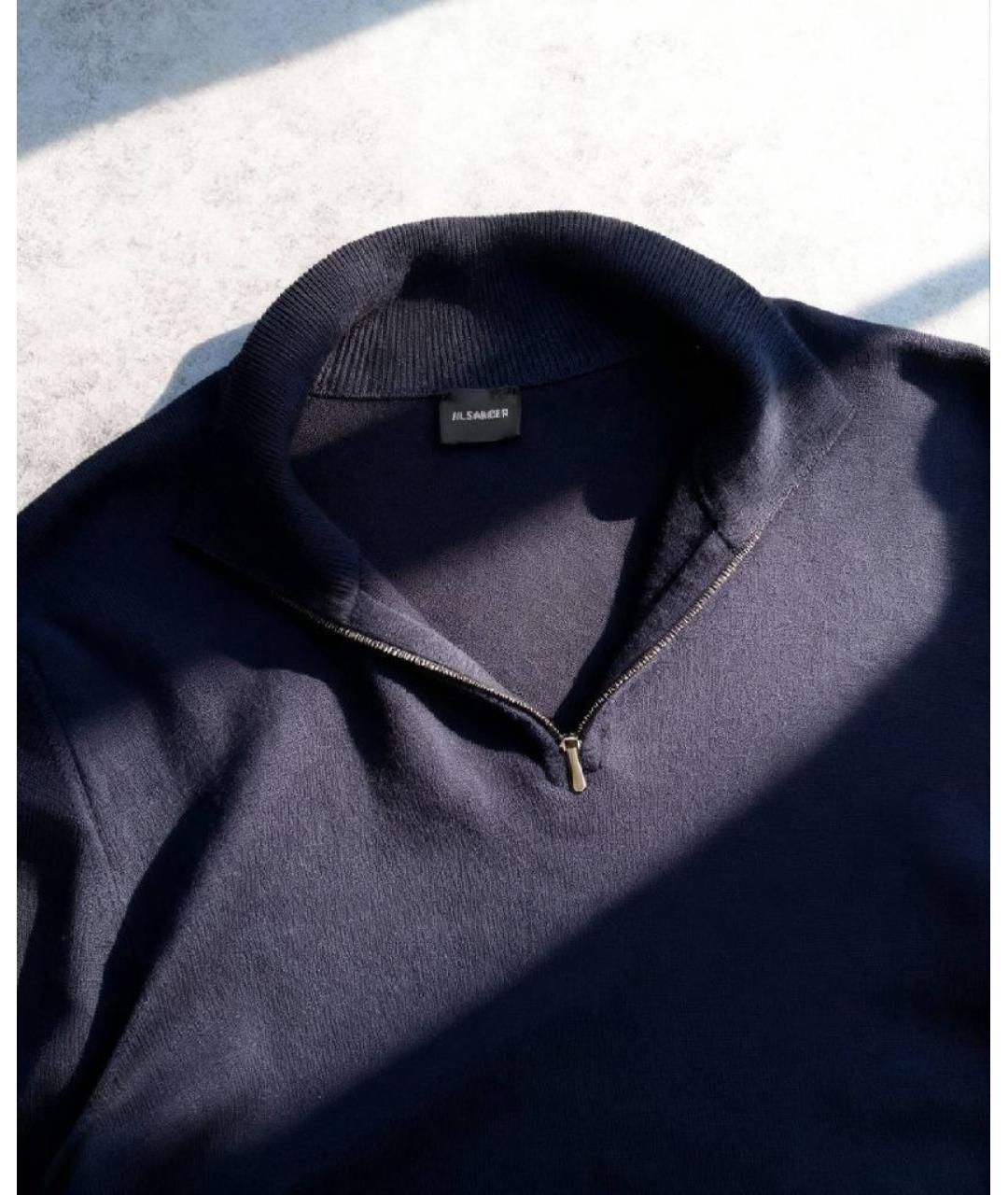 JIL SANDER Темно-синий шерстяной джемпер / свитер, фото 3