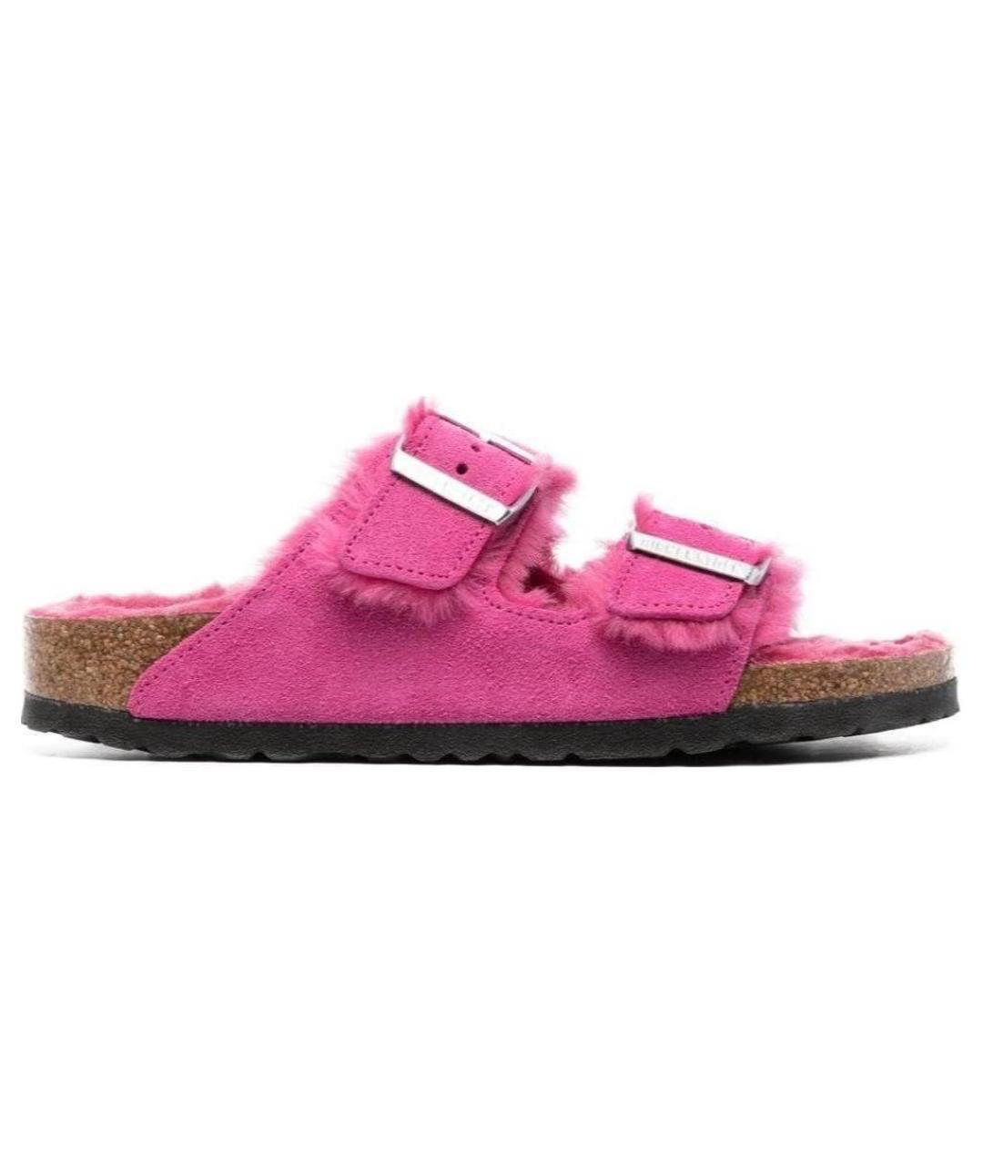BIRKENSTOCK Фуксия нубуковые сандалии, фото 1