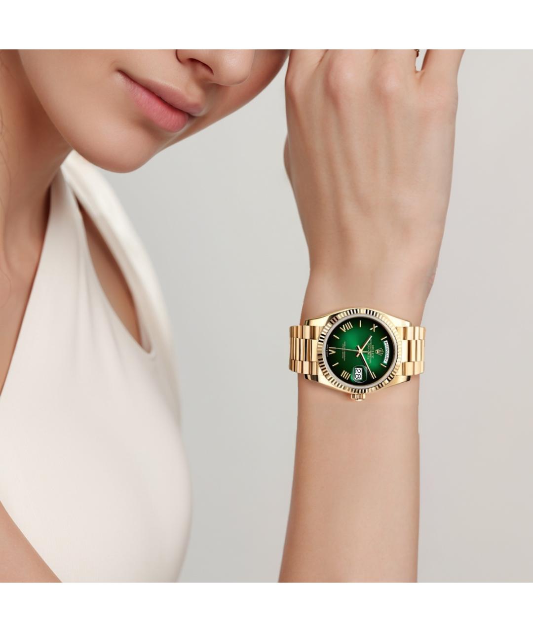 ROLEX Золотые часы из желтого золота, фото 4