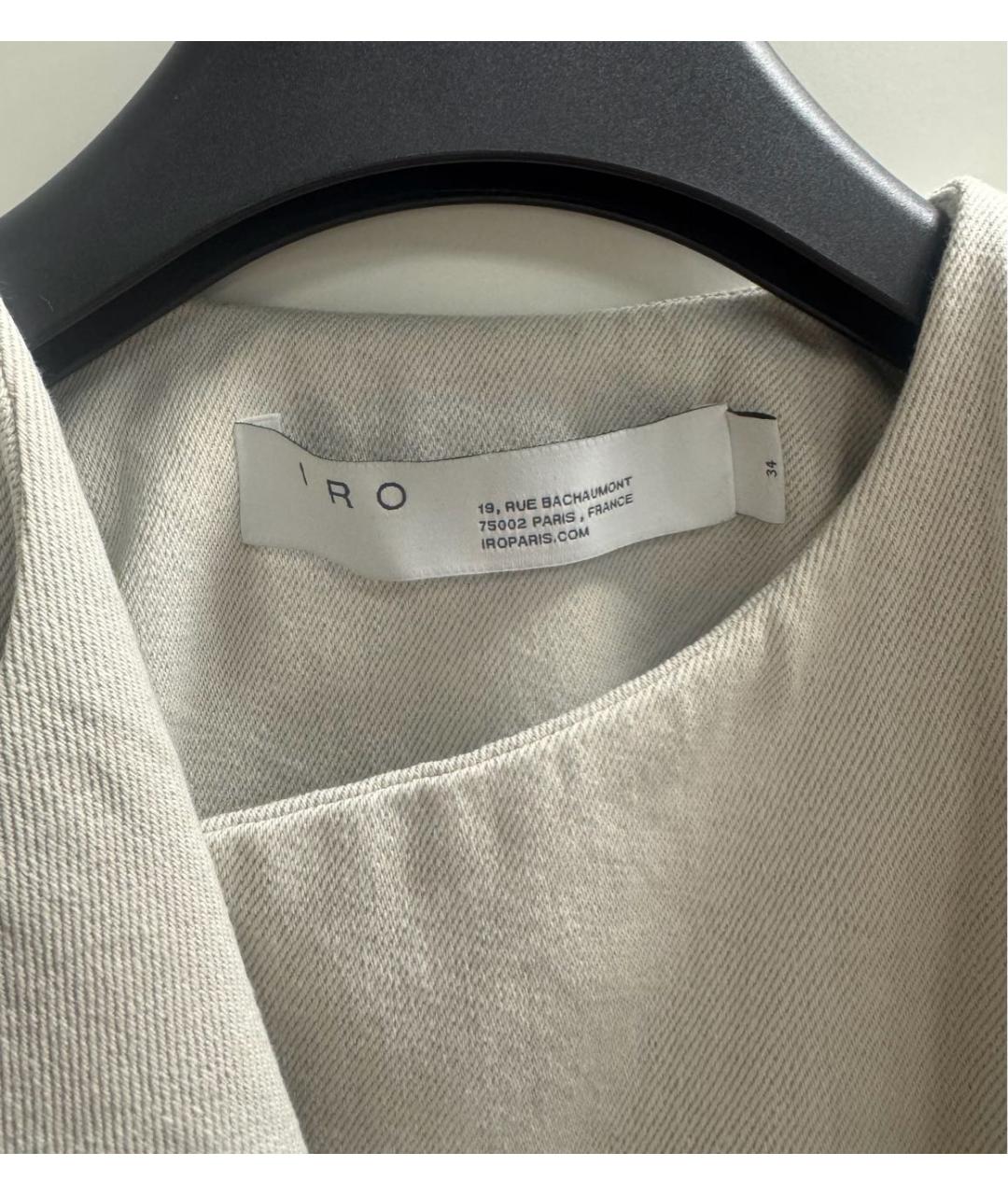 IRO Серый хлопко-эластановый жакет/пиджак, фото 3