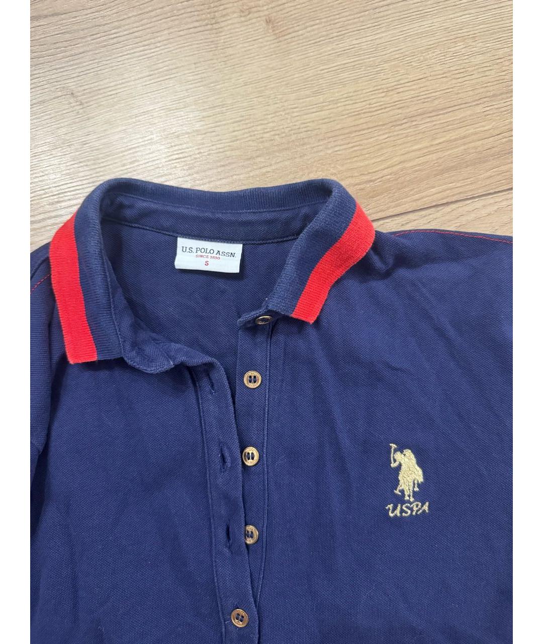 POLO RALPH LAUREN Темно-синяя хлопковая футболка, фото 3