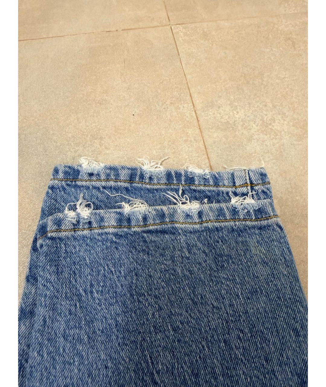 PINKO Голубые хлопко-лиоцелловые прямые джинсы, фото 7