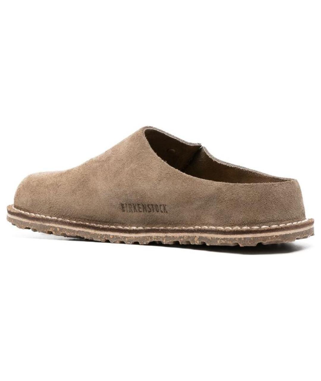 BIRKENSTOCK Коричневые нубуковые мюли, фото 2