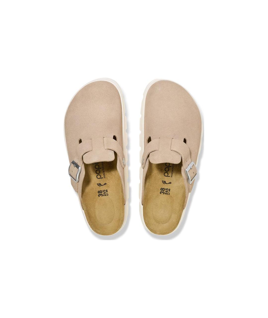 BIRKENSTOCK Бежевые нубуковые мюли, фото 4