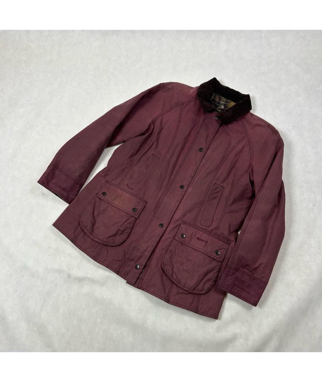 BARBOUR Бордовая хлопковая куртка, фото 7