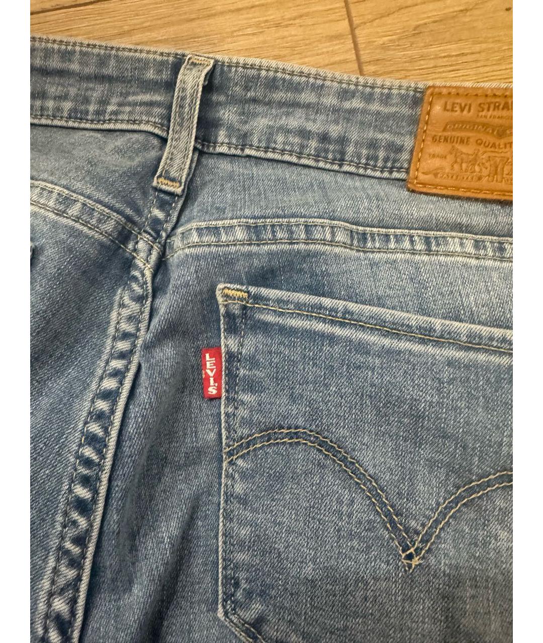LEVI'S Голубые хлопковые джинсы клеш, фото 6