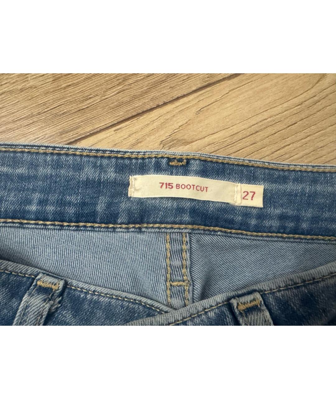 LEVI'S Голубые хлопковые джинсы клеш, фото 4
