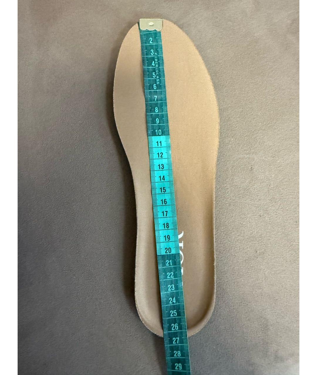 CHRISTIAN DIOR Коричневые кожаные низкие кроссовки / кеды, фото 8