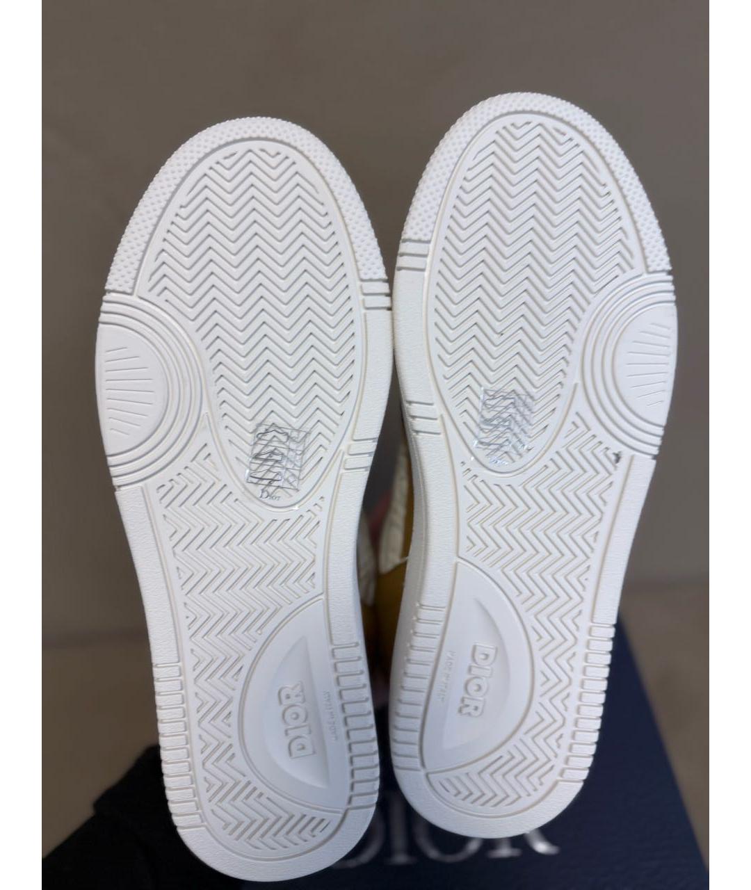 CHRISTIAN DIOR Коричневые кожаные низкие кроссовки / кеды, фото 5