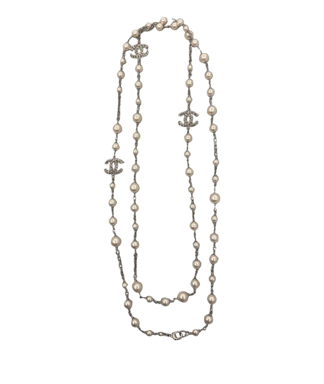 CHANEL Белое жемчужное колье, фото 1