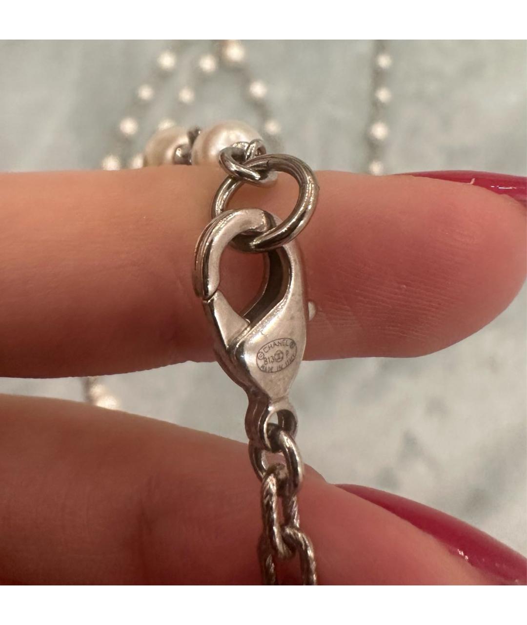 CHANEL Белое жемчужное колье, фото 3