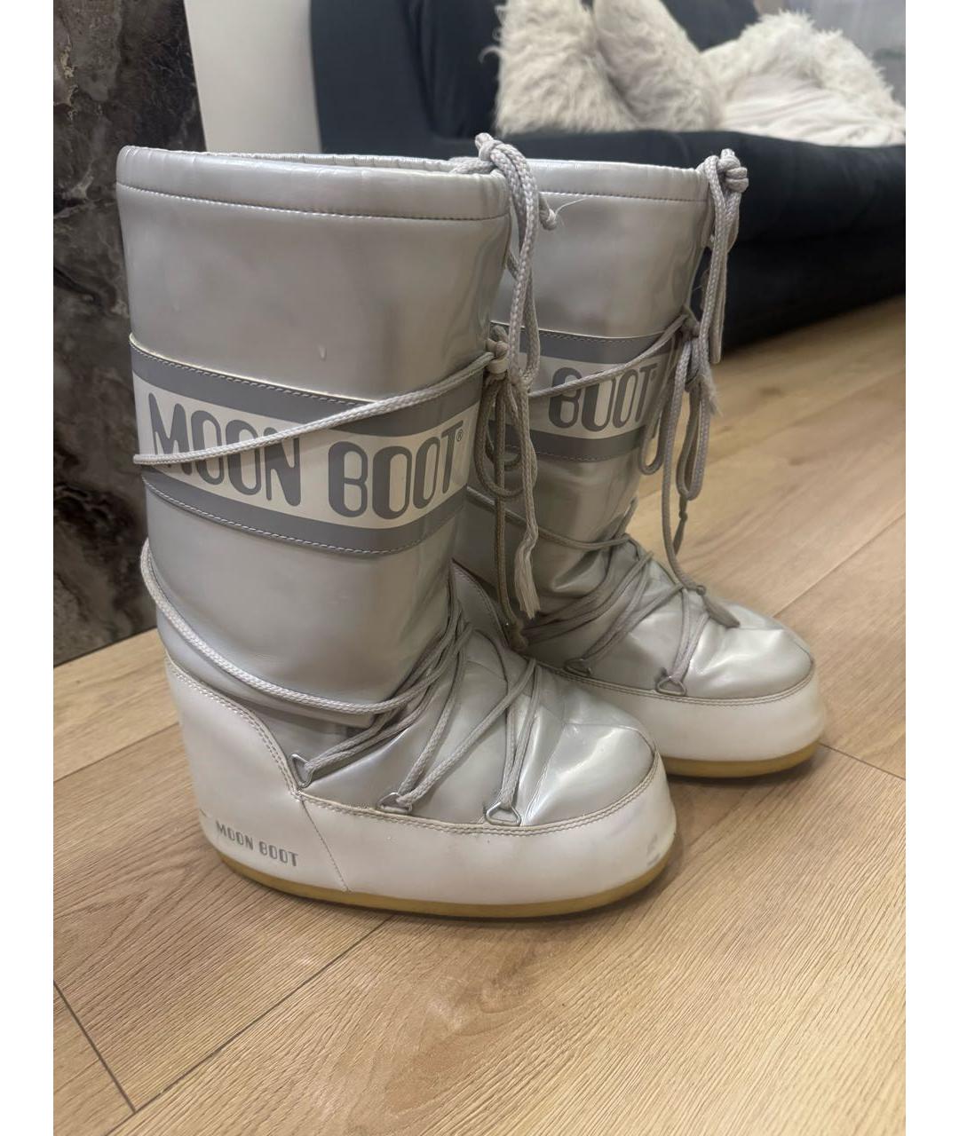 MOON BOOT Серебряные ботинки, фото 8