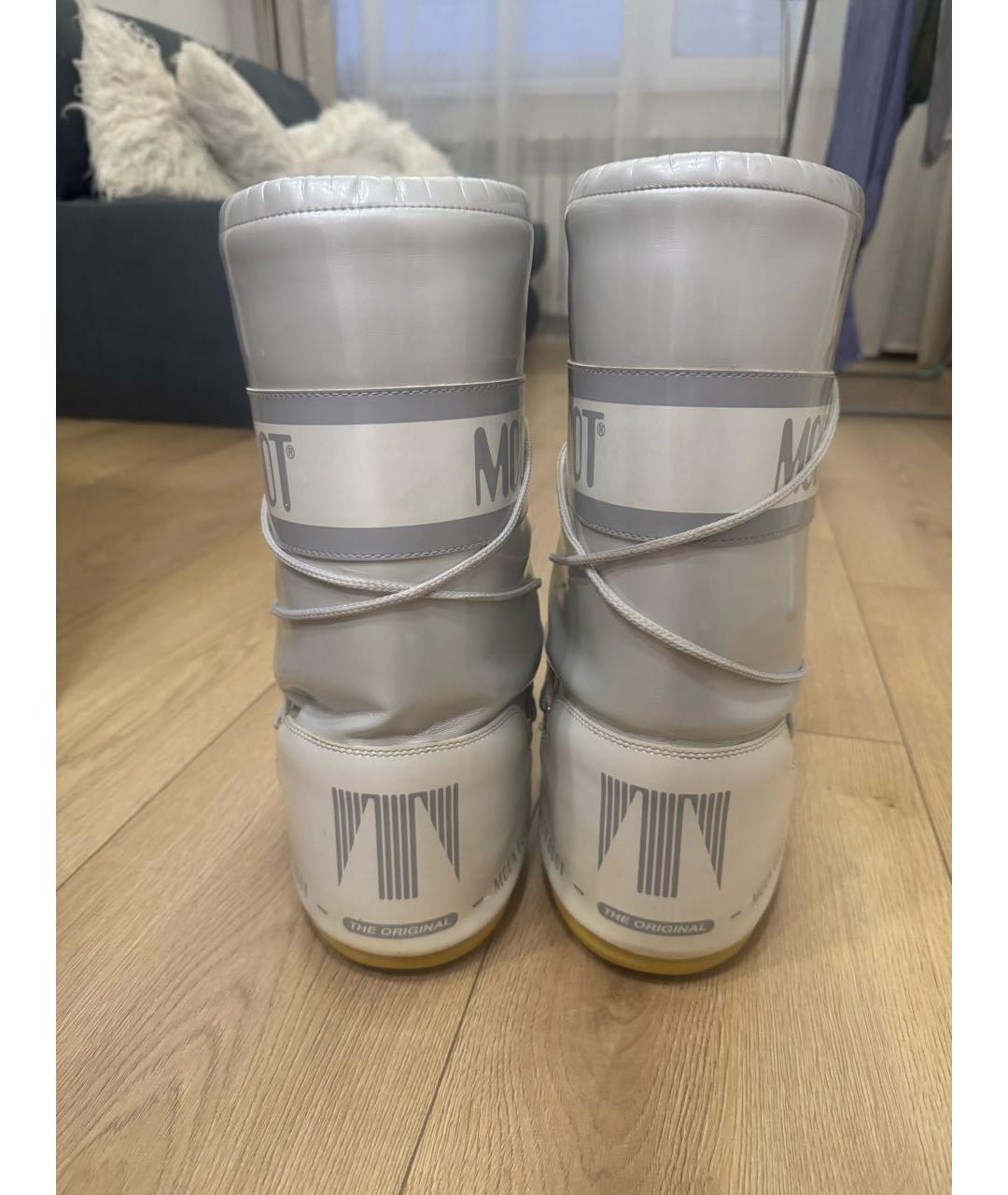 MOON BOOT Серебряные ботинки, фото 3