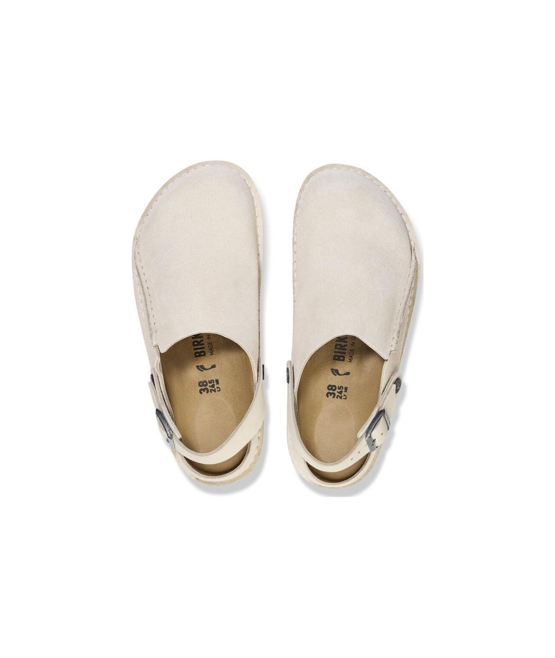 BIRKENSTOCK Бежевые нубуковые сабо, фото 4