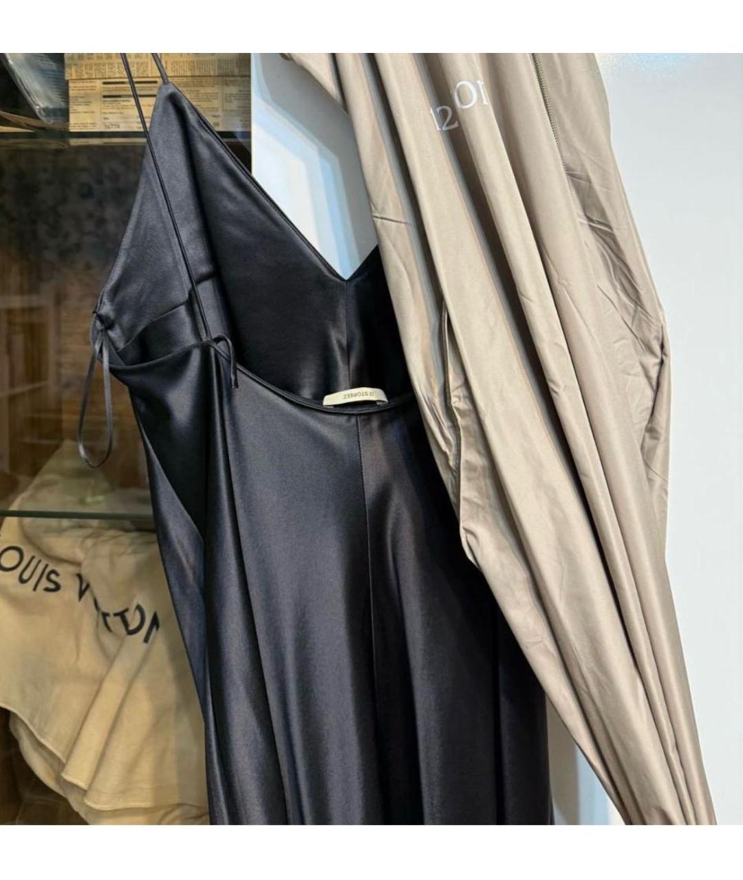 12 STOREEZ Черное шелковое вечернее платье, фото 3