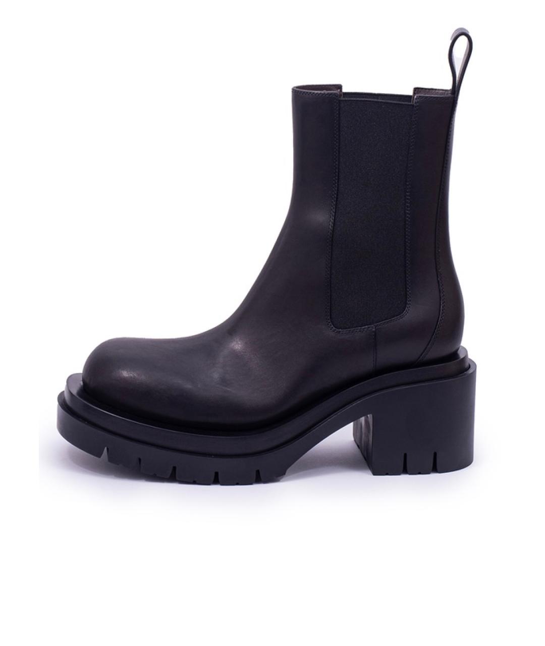 BOTTEGA VENETA Черные кожаные ботинки, фото 4