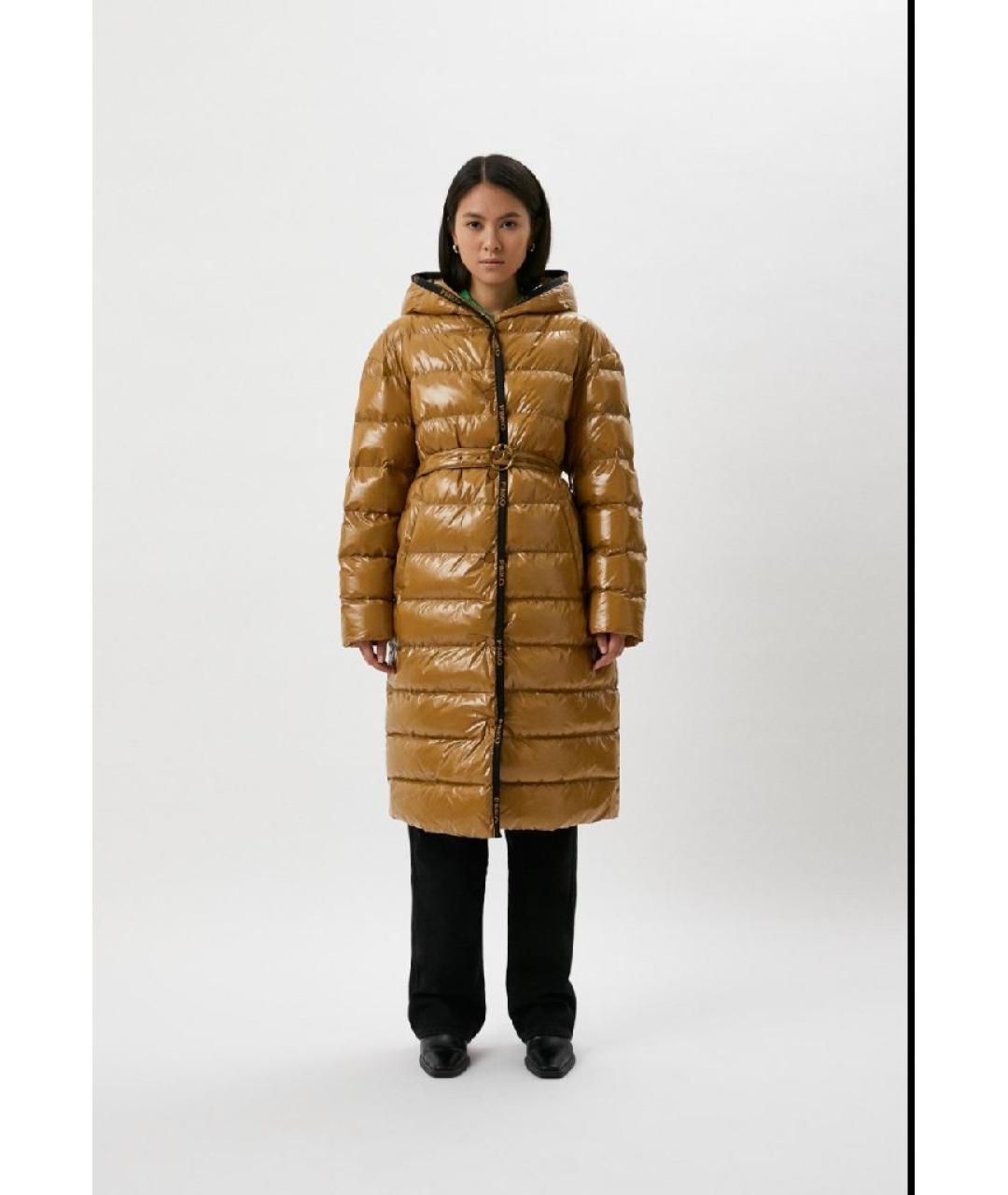 PINKO Коричневая полиэстеровая куртка, фото 5