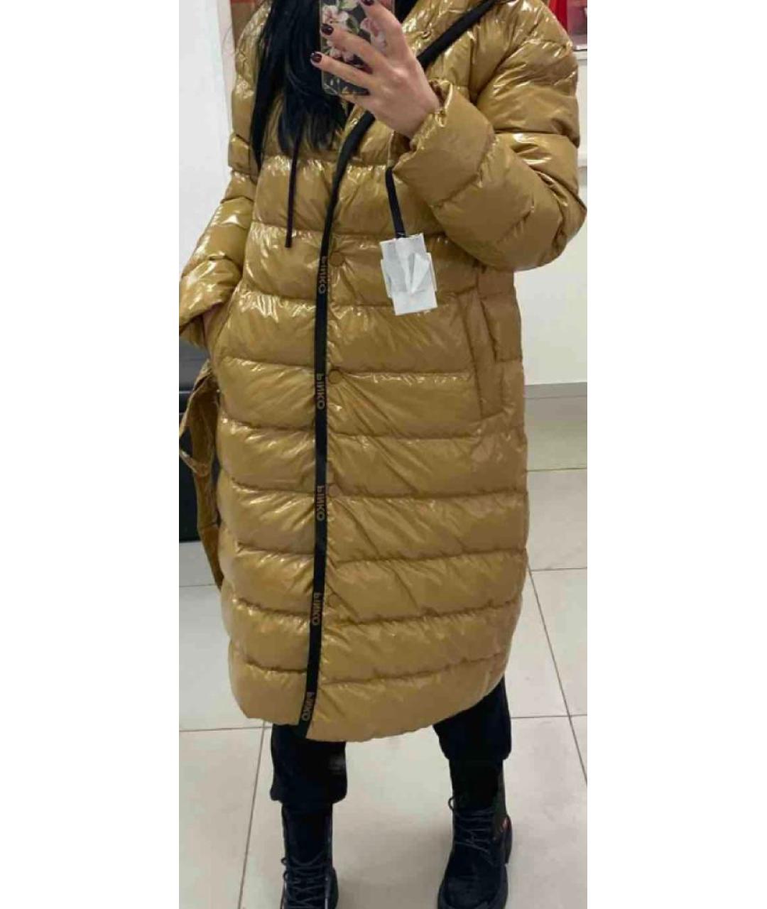 PINKO Коричневая полиэстеровая куртка, фото 7