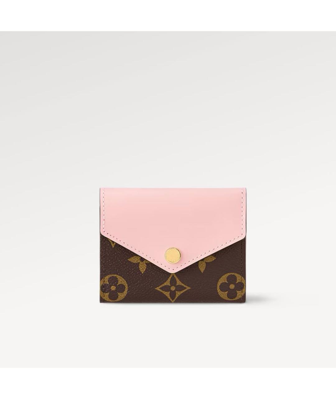 LOUIS VUITTON Розовый кожаный кошелек, фото 7