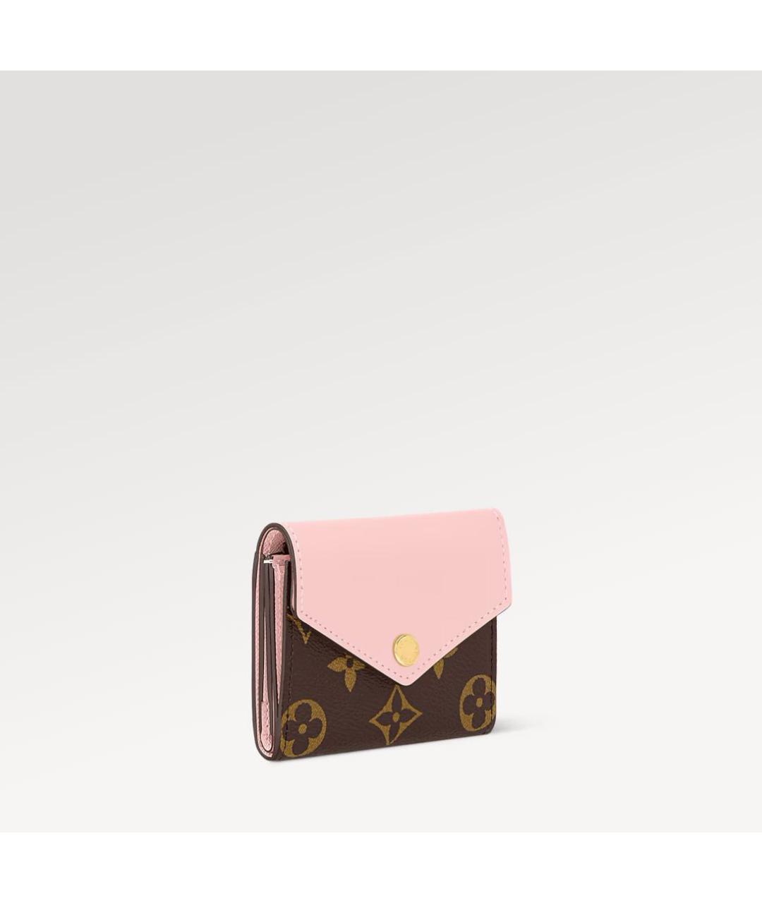LOUIS VUITTON Розовый кожаный кошелек, фото 2