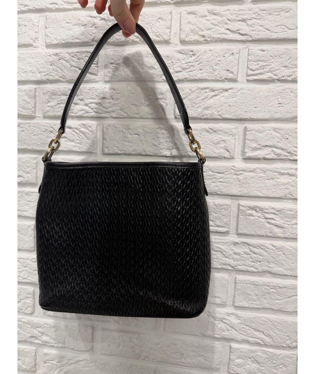 FURLA Черная кожаная сумка с короткими ручками, фото 2