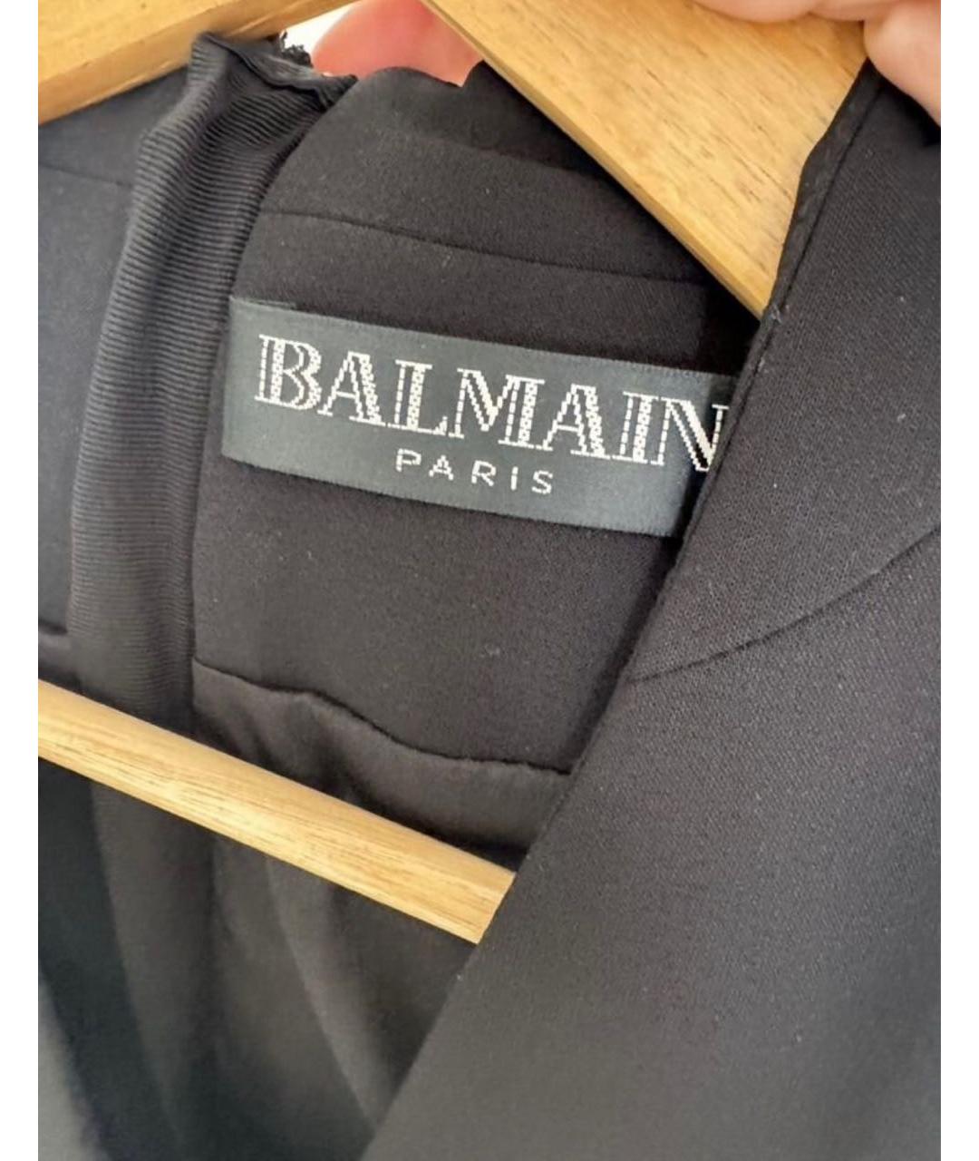 BALMAIN Черное полиэстеровое повседневное платье, фото 3