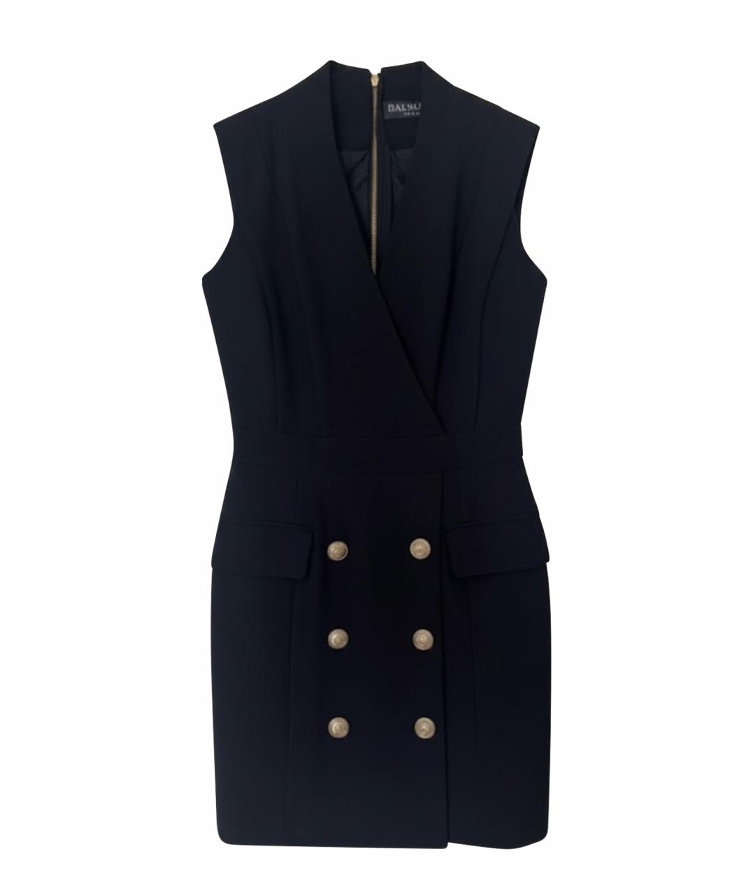 BALMAIN Черное полиэстеровое повседневное платье, фото 6