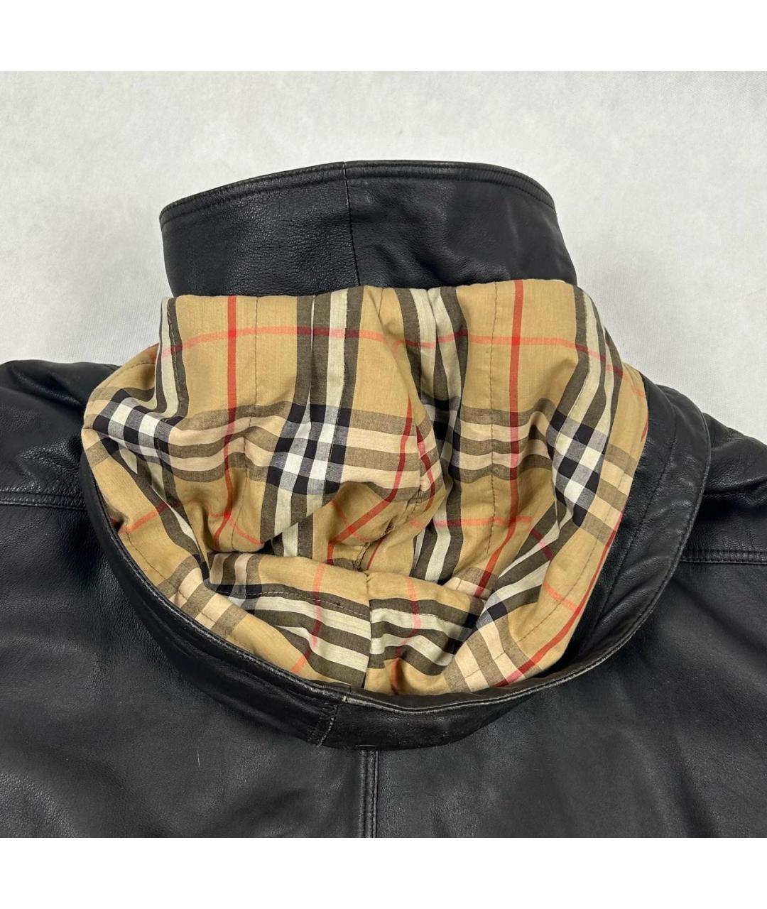 BURBERRY Коричневая кожаная куртка, фото 4