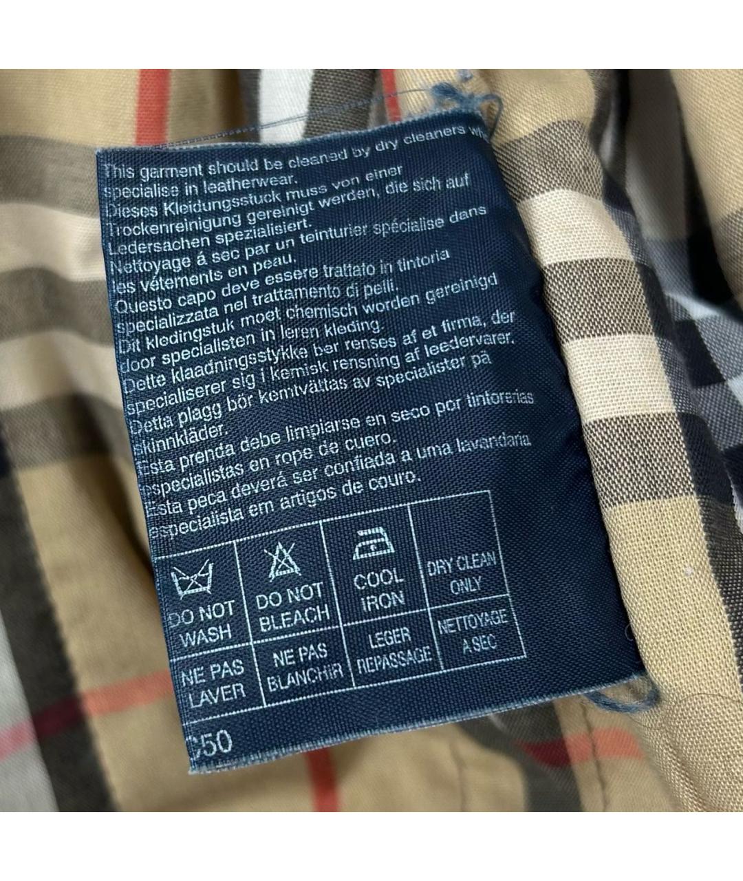 BURBERRY Коричневая кожаная куртка, фото 8