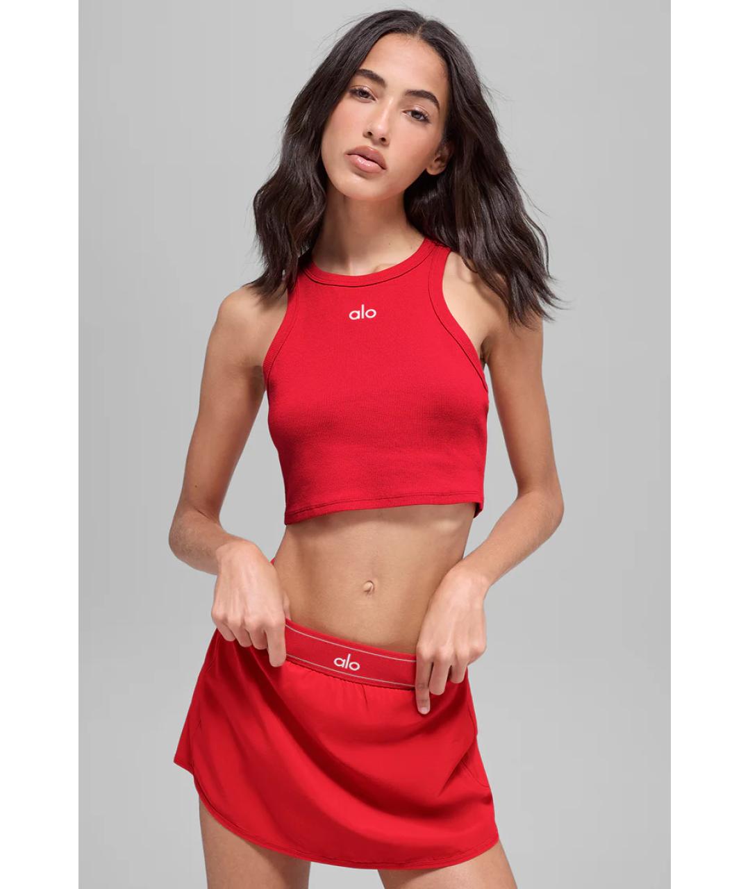 ALO YOGA Красная майка, фото 2