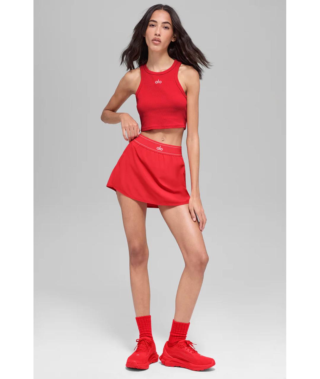 ALO YOGA Красная майка, фото 5