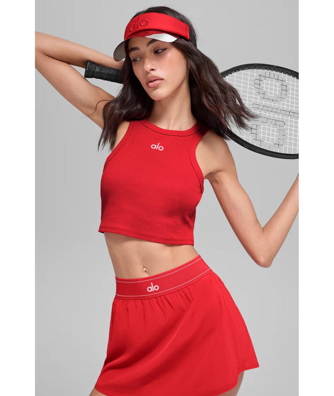 ALO YOGA Красная майка, фото 4