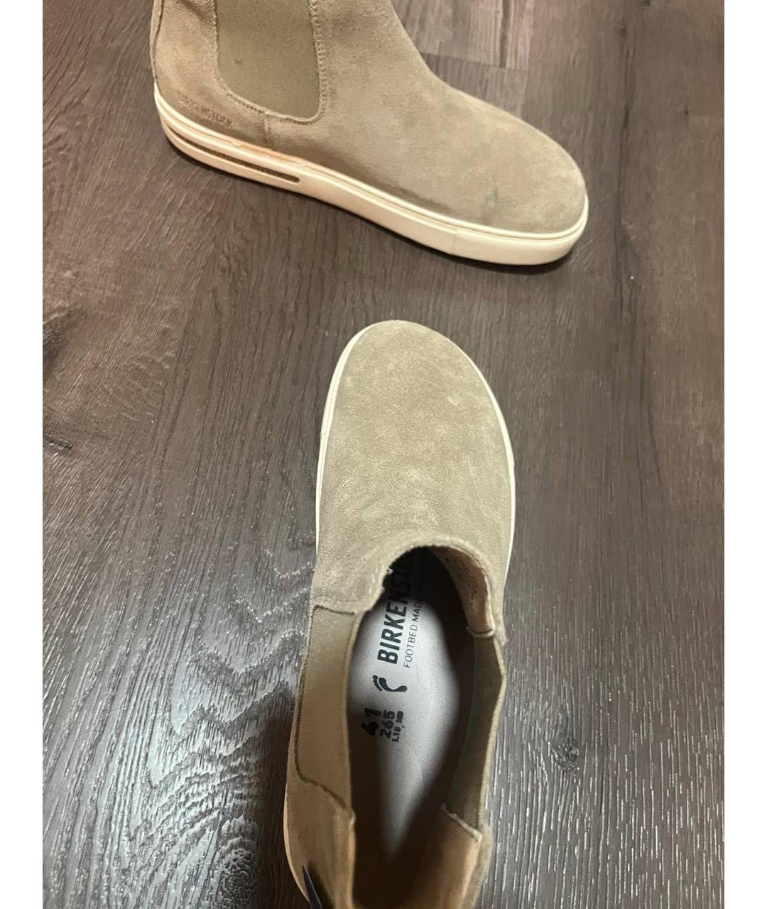 BIRKENSTOCK Бежевые замшевые полусапоги, фото 5