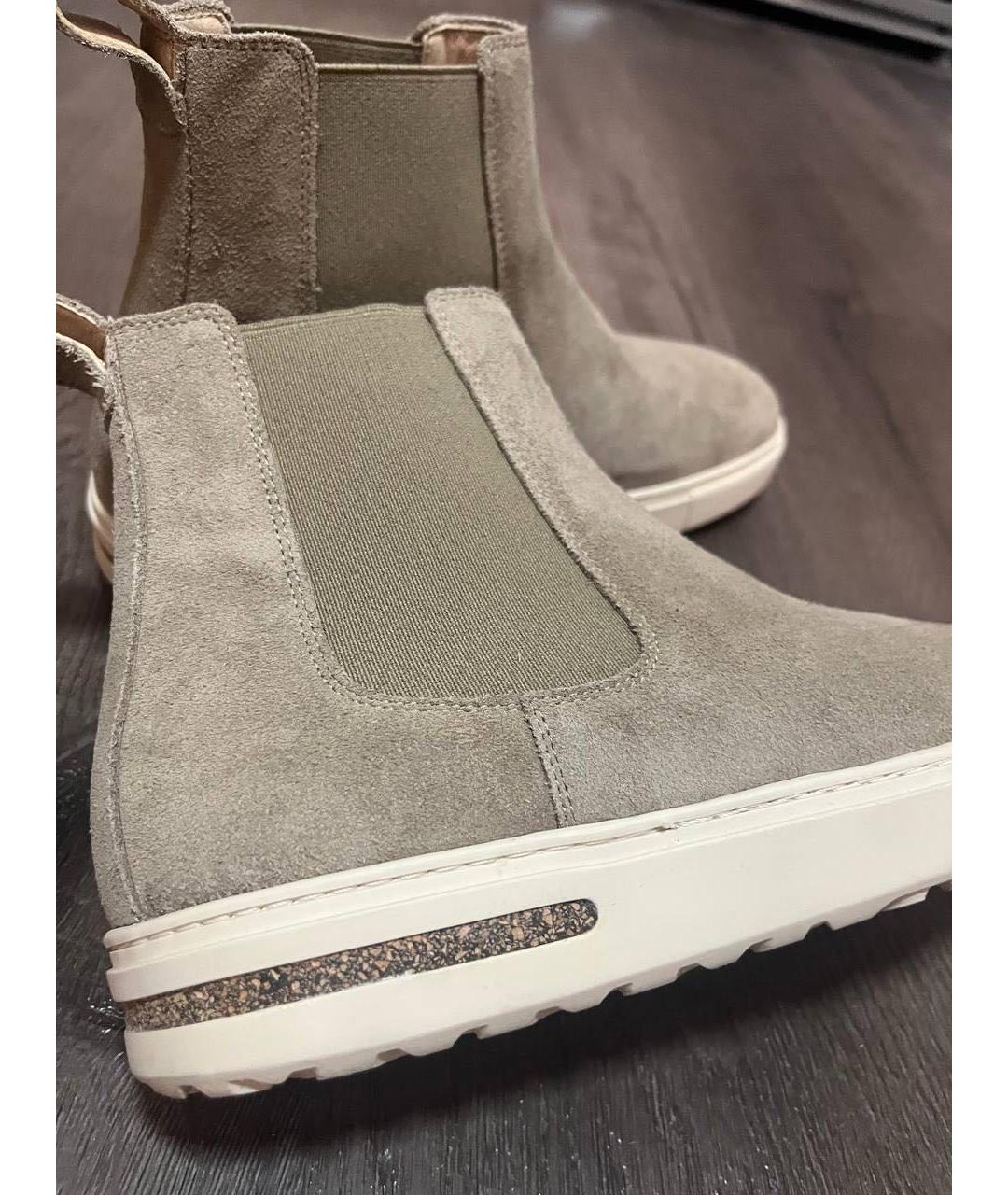 BIRKENSTOCK Бежевые замшевые полусапоги, фото 2