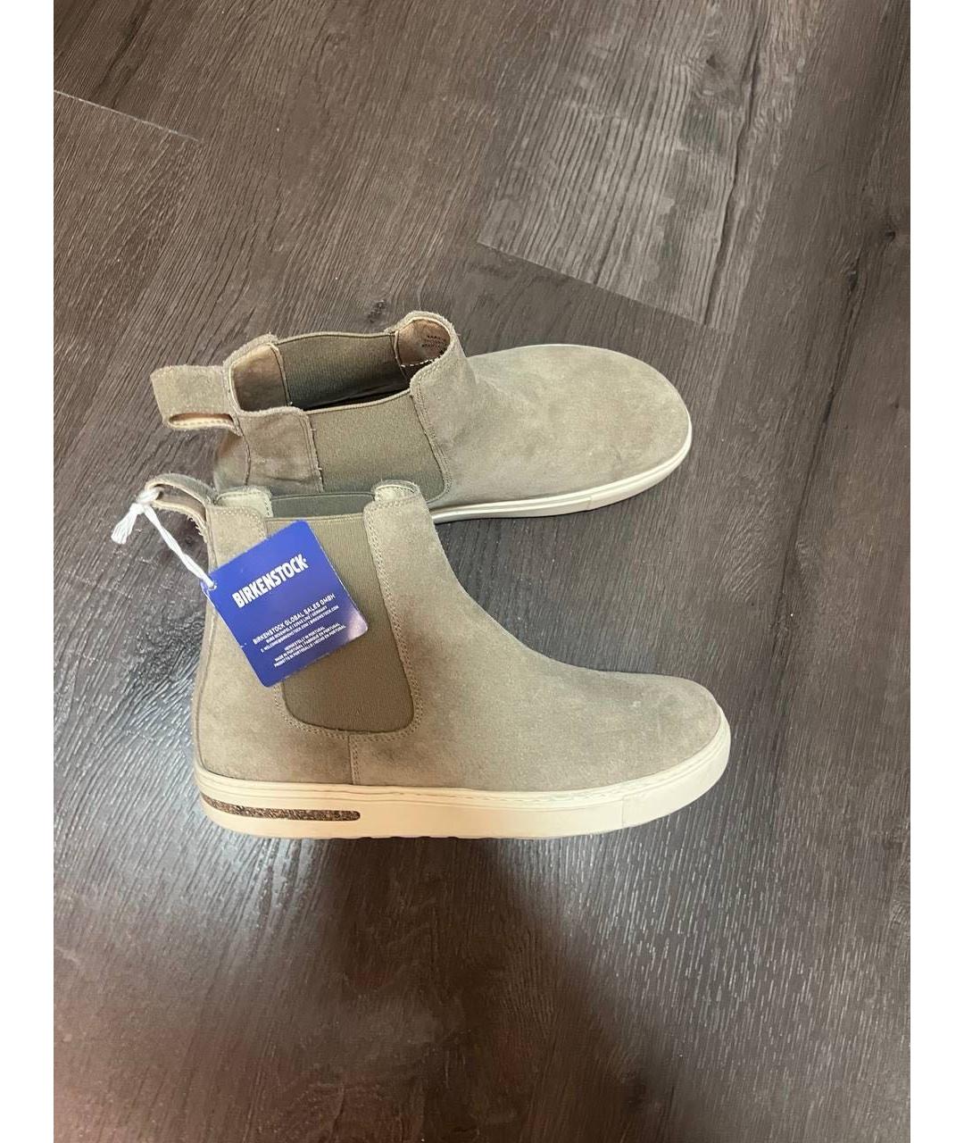 BIRKENSTOCK Бежевые замшевые полусапоги, фото 8