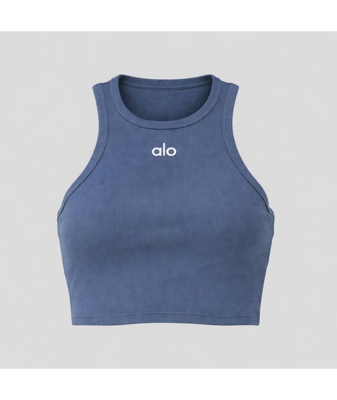 ALO YOGA Синяя футболка, фото 7