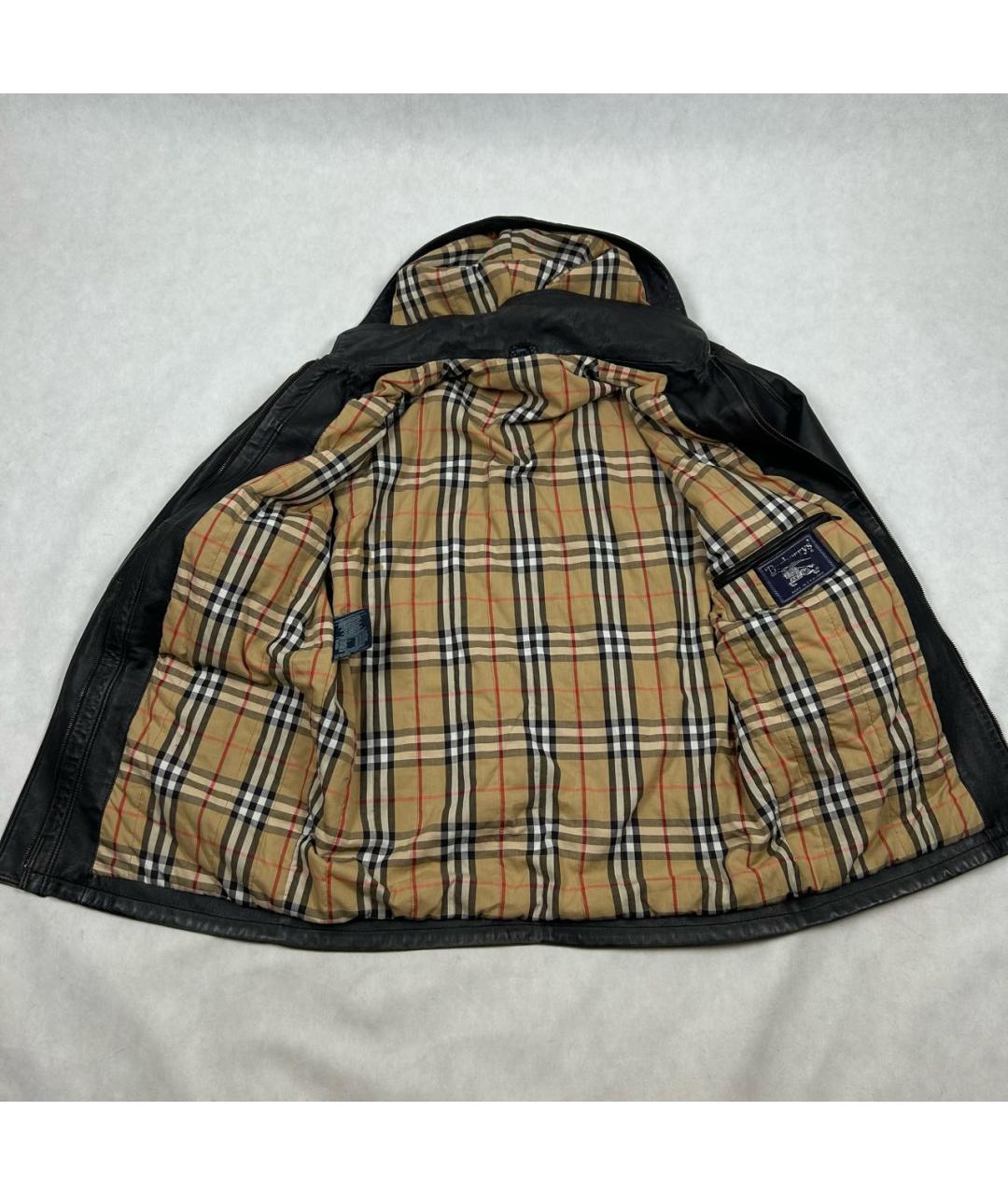 BURBERRY Коричневая кожаная куртка, фото 3