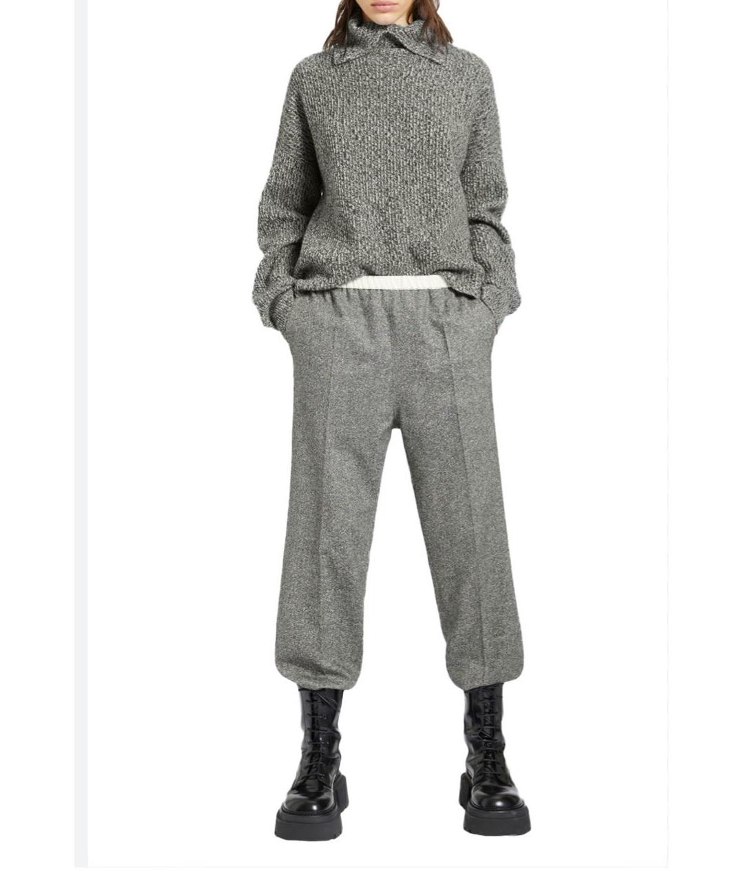 SPORTMAX Серый шерстяной джемпер / свитер, фото 8