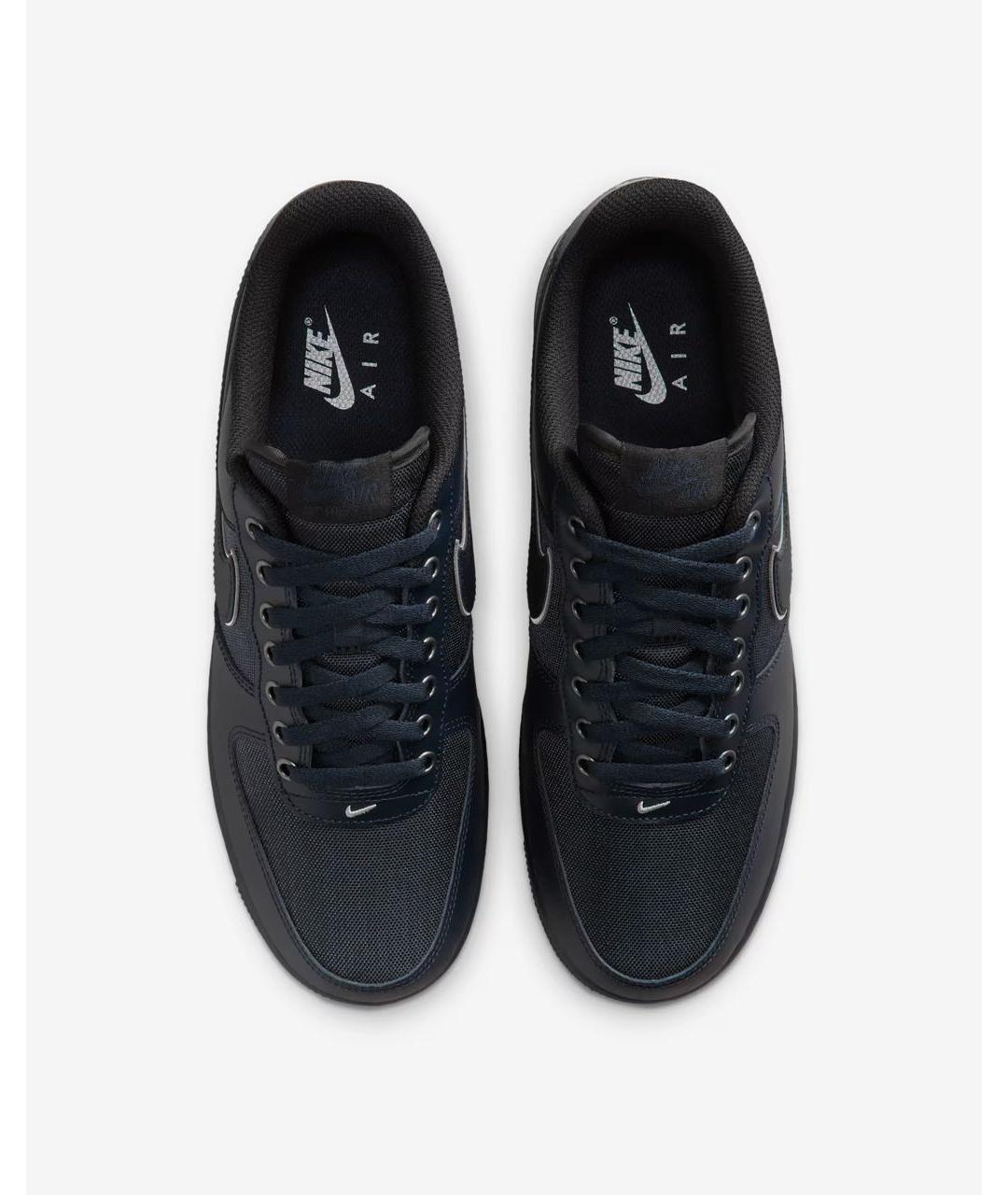 NIKE Темно-синие низкие кроссовки / кеды из искусственной кожи, фото 3