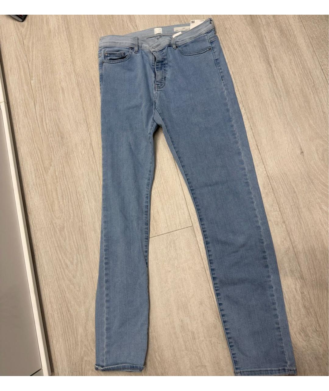 HUGO BOSS Голубые хлопковые джинсы слим, фото 8