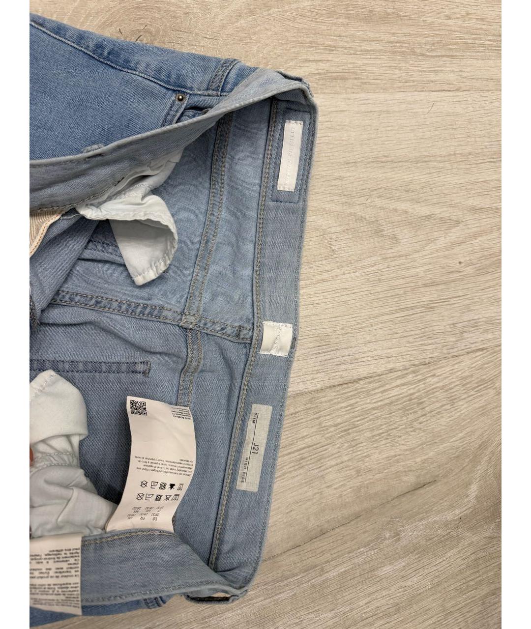 HUGO BOSS Голубые хлопковые джинсы слим, фото 5