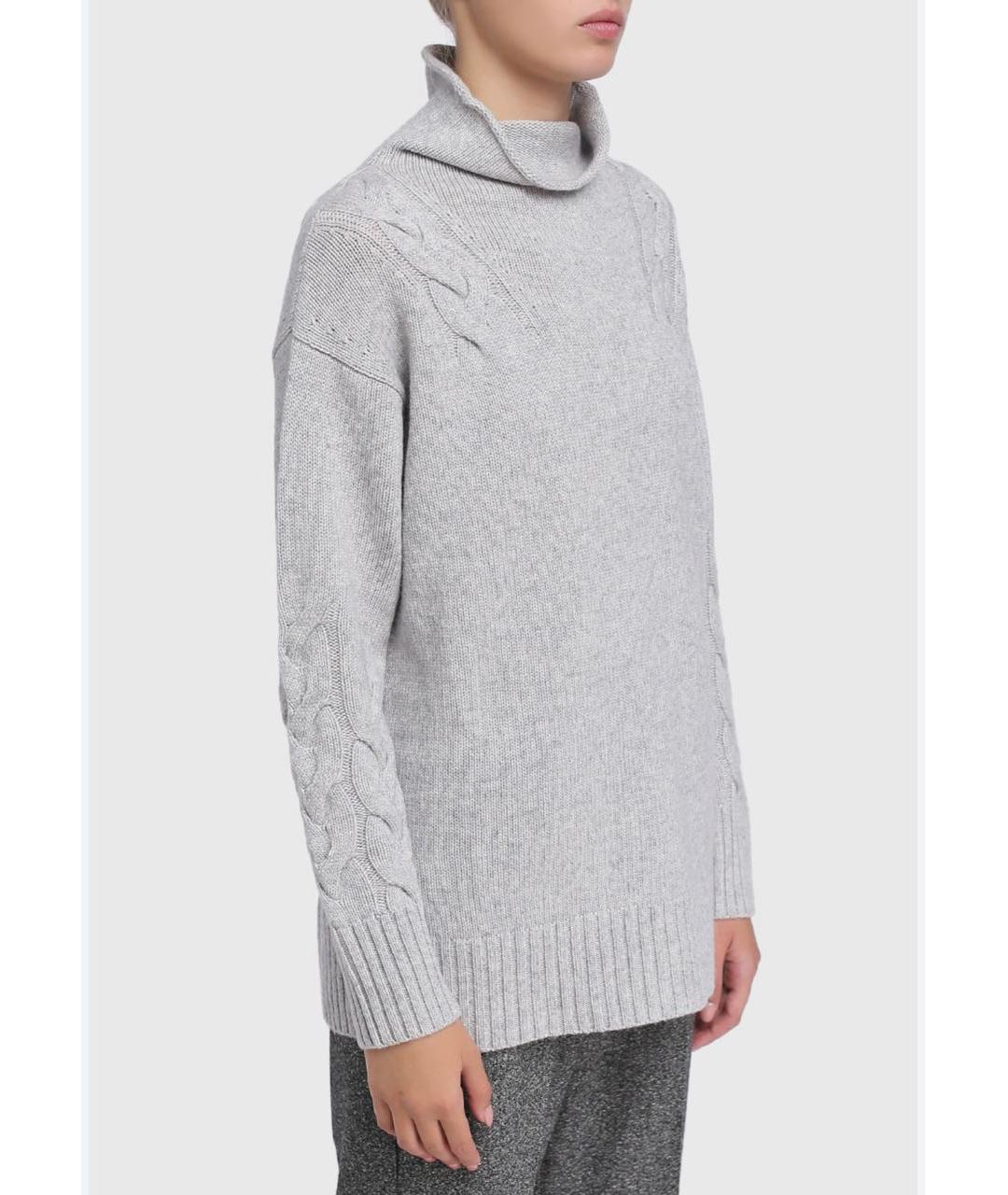 MAX MARA Серый шерстяной джемпер / свитер, фото 7