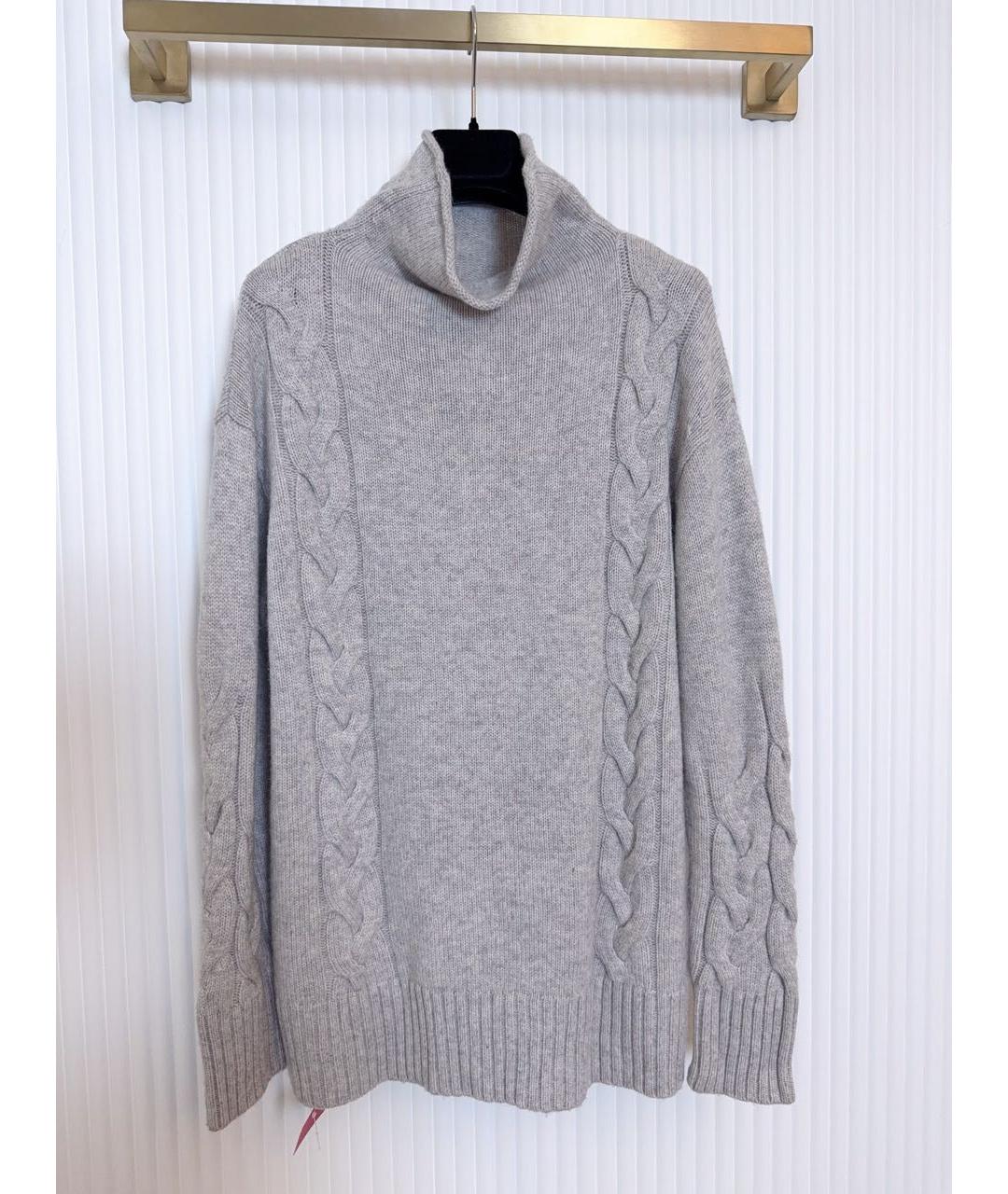 MAX MARA Серый шерстяной джемпер / свитер, фото 3