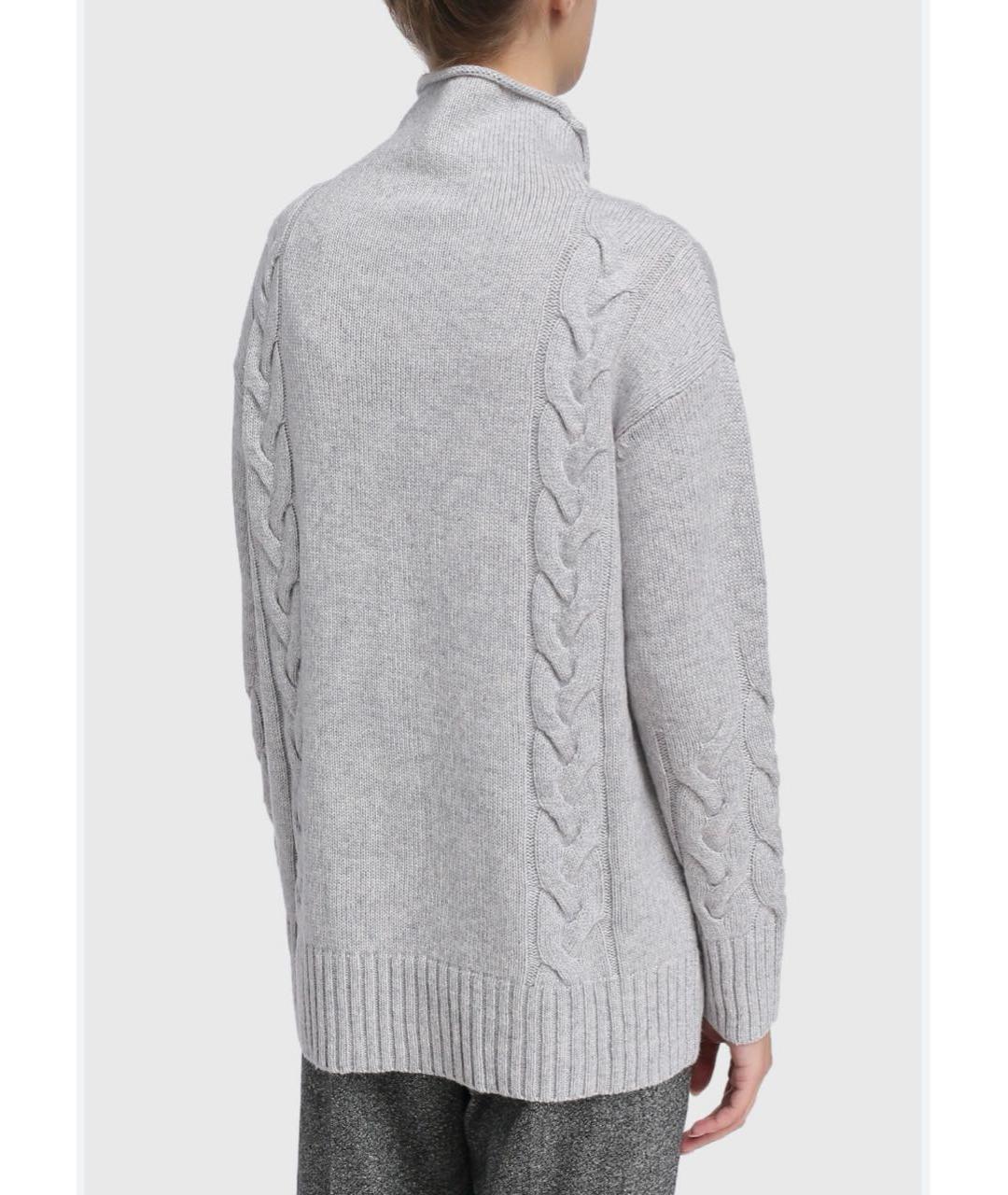 MAX MARA Серый шерстяной джемпер / свитер, фото 8