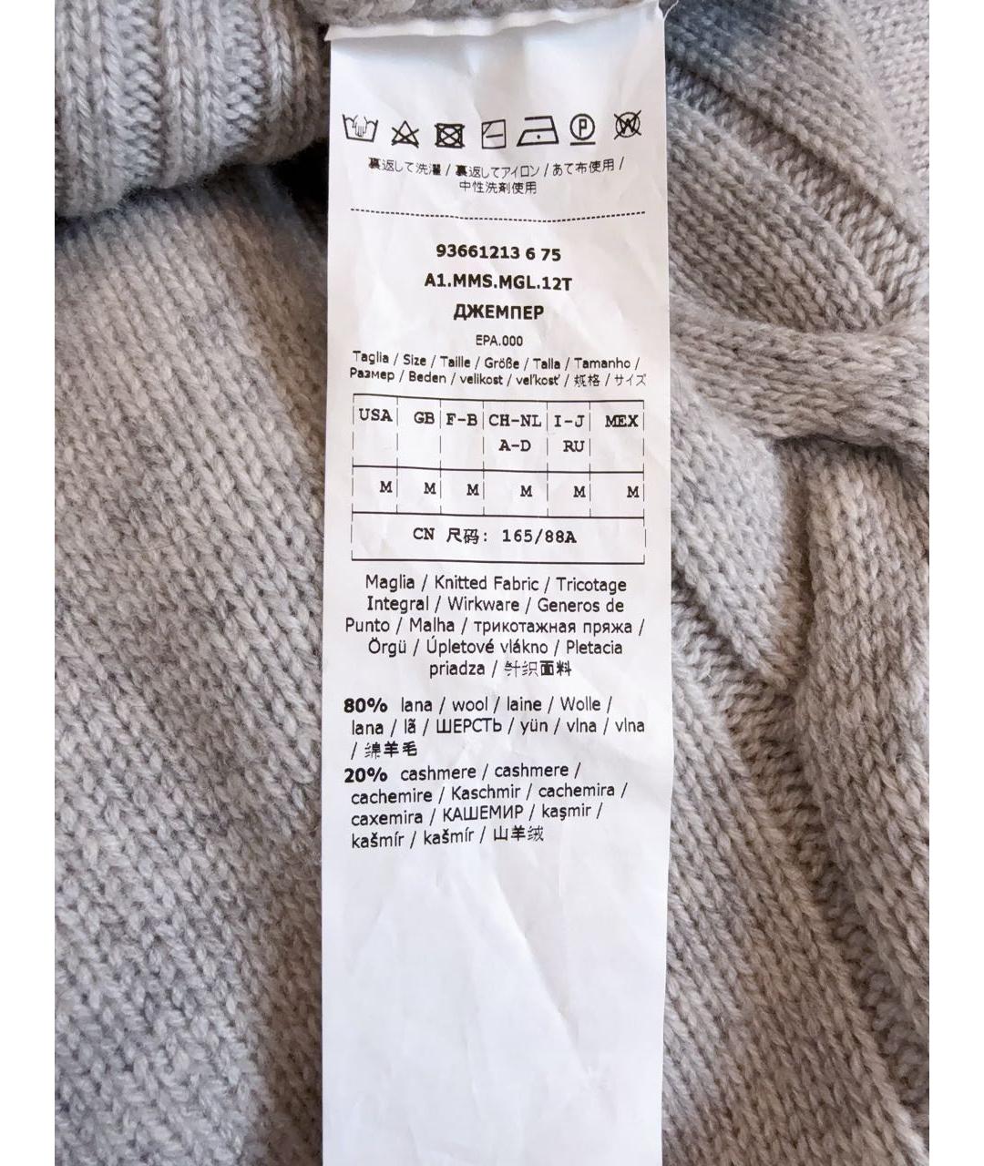 MAX MARA Серый шерстяной джемпер / свитер, фото 4