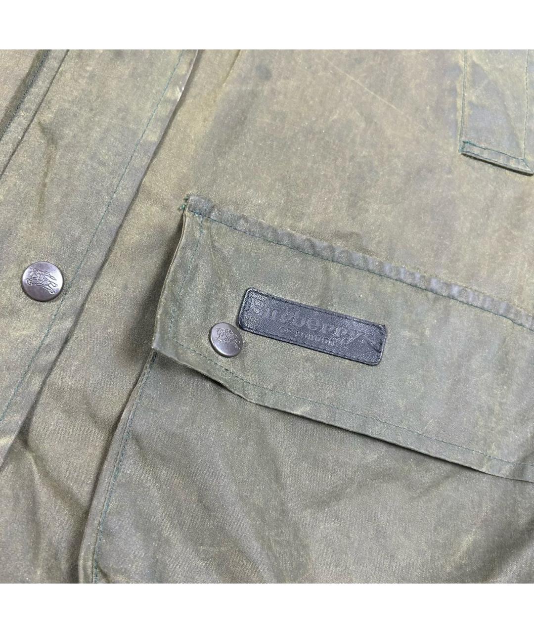 BURBERRY Хаки хлопковая куртка, фото 5