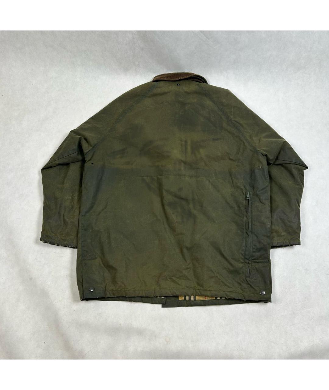 BURBERRY Хаки хлопковая куртка, фото 2